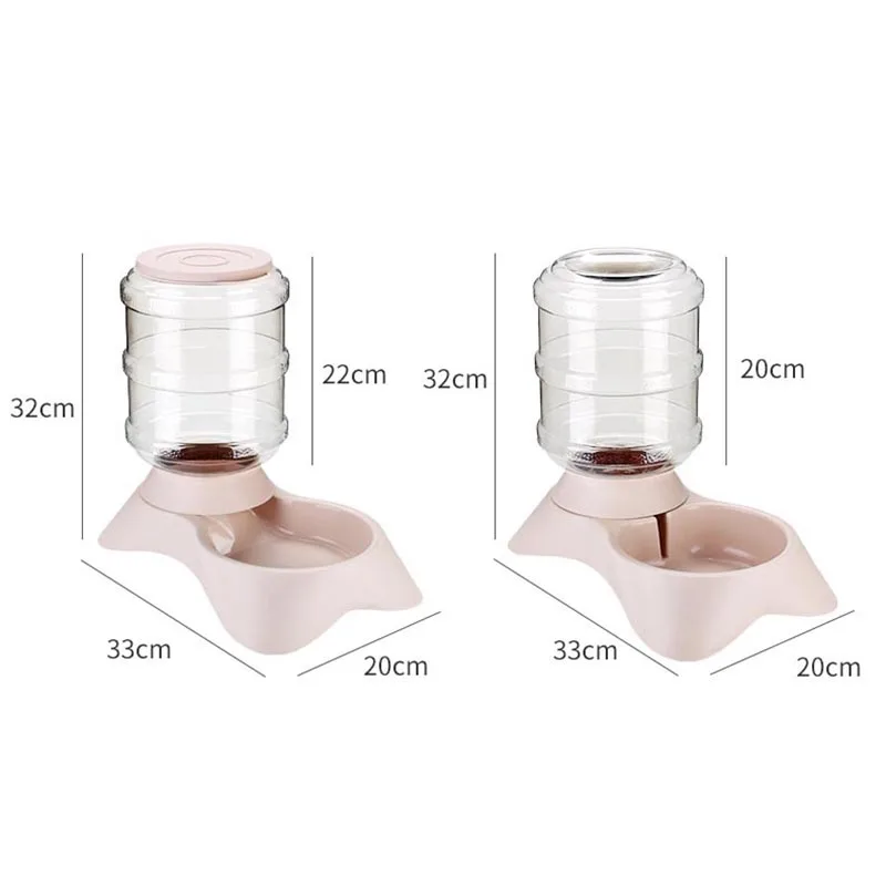 

3.8L Large Pet Dog Automatic Feeder Adjustable Drinking Fountain Plastic Pet Dog Feeding Bowl Water Dispenser Pet Accessories
