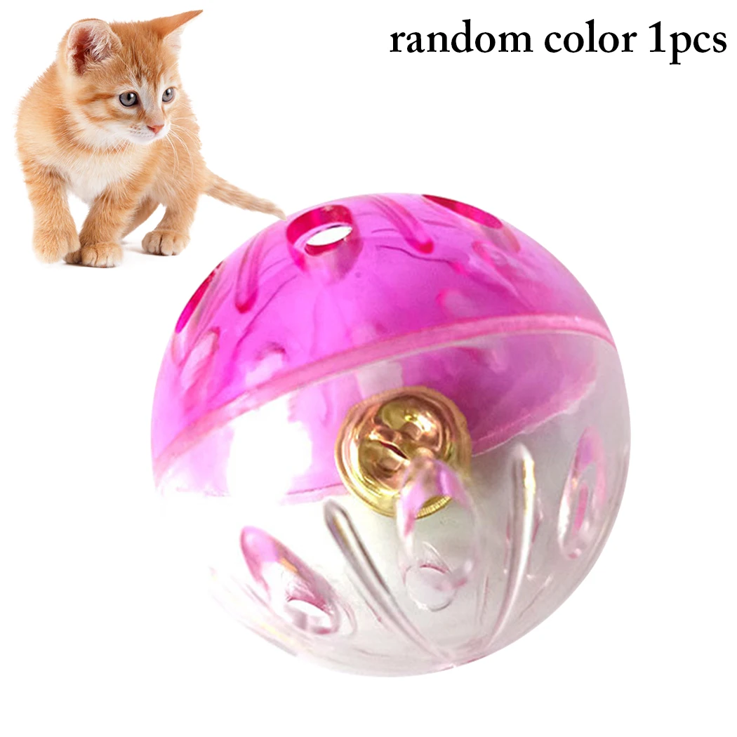 

1PCS Random Color Cat Ball Toy Plastic Hollow Funny Colorful Cat Jingle Ball Playing Ball Toy Cat Bell Ring Playing Toy Legendog
