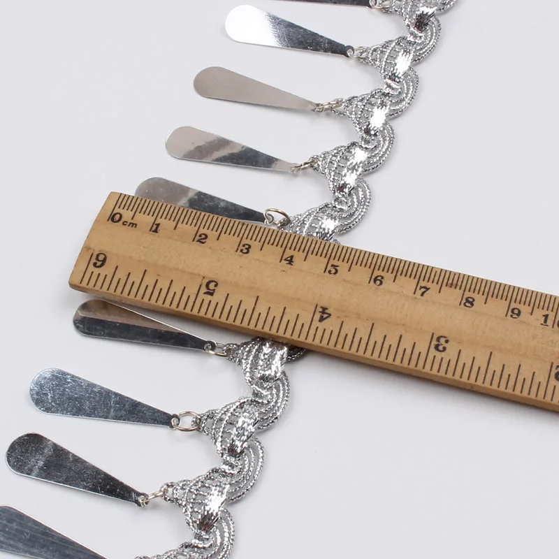 5 см 2 ярда золотистого/серебристого цвета бахрома блестящее кружево с блестками