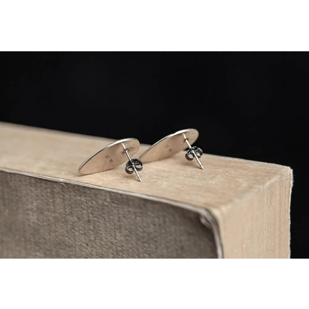 Женские серьги-гвоздики из серебра 925 пробы в стиле панк