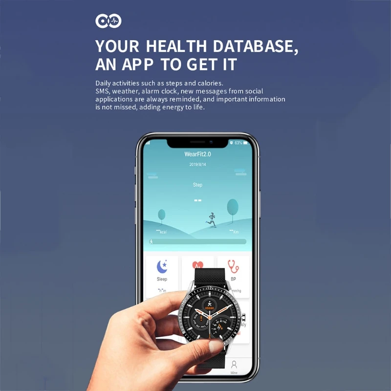 

Smart Watch Sport Modes Fitness Tracker Health Watch Body Temperature, Heart Rate Blood Pressure Digital Smartwatches