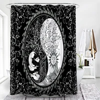 mandala sun moon shower curtain high quality waterproof mildew proof bathroom curtain waterproof shower curtain in the bathroom