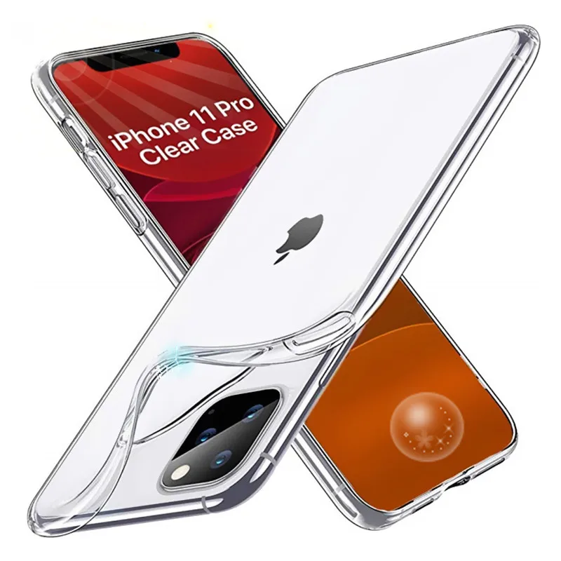 Прозрачный Ультра Тонкий силиконовый чехол для телефона iphone XR 11 Pro XS Max 5s X 7 8 6 6S Plus