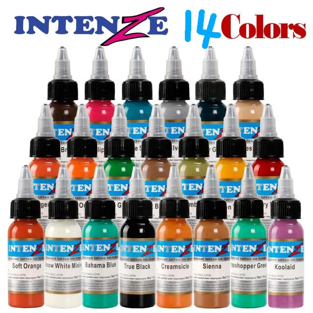Тату чернила цвета 30 мл 1 унция тату пигментные набор 14 цветов для тела арт U PICK