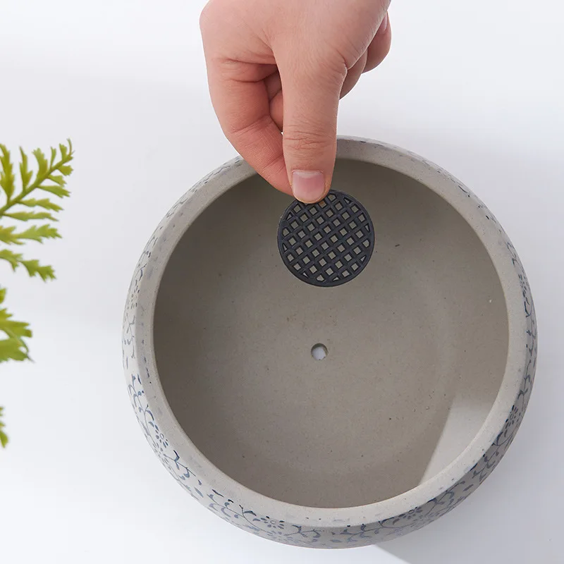 100 шт./уп. гаситель для горшков суккулентов из пластика, круглая сетка против протечек, дышащая дренажная подложка.