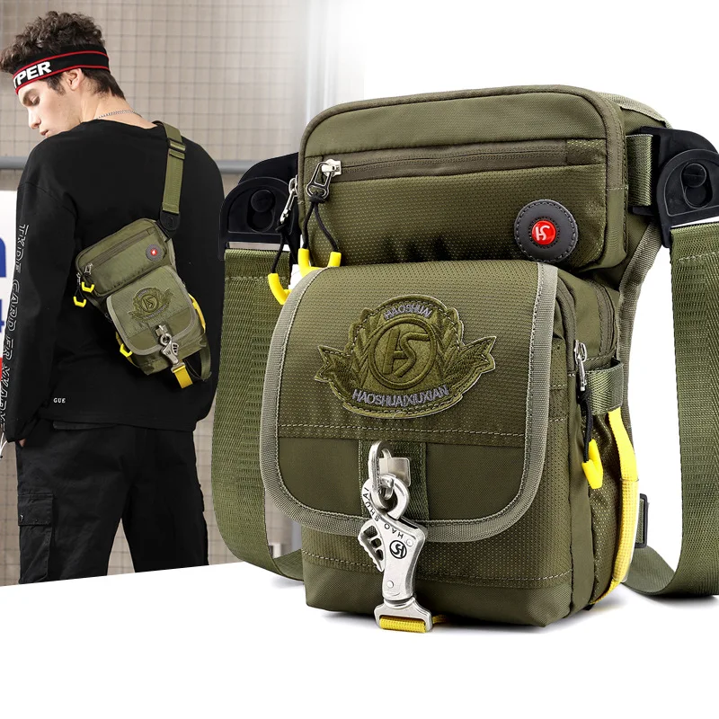 Сумка на бедро для мужчин мотоциклистов нейлоновый дорожный поясной кошелек