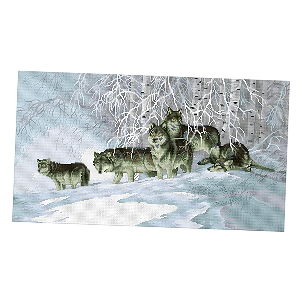 Набор для вышивки крестиком сделай сам ручная работа рисунки волка начинающих