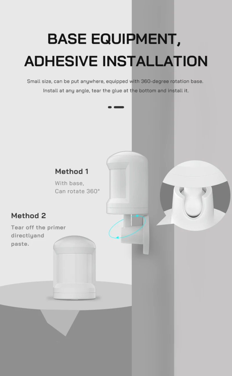 

Infrared Alarm Detector With Foot Stand Motion Detect Human Movement Detect WiFi PIR Motion Sensor Wireless ZigBee PIR Sensor