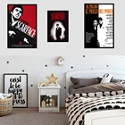 HD-печать Гангстерский фильм-AL PACINO SCARFACE, плакат, настенное искусство, украшение для гостиной