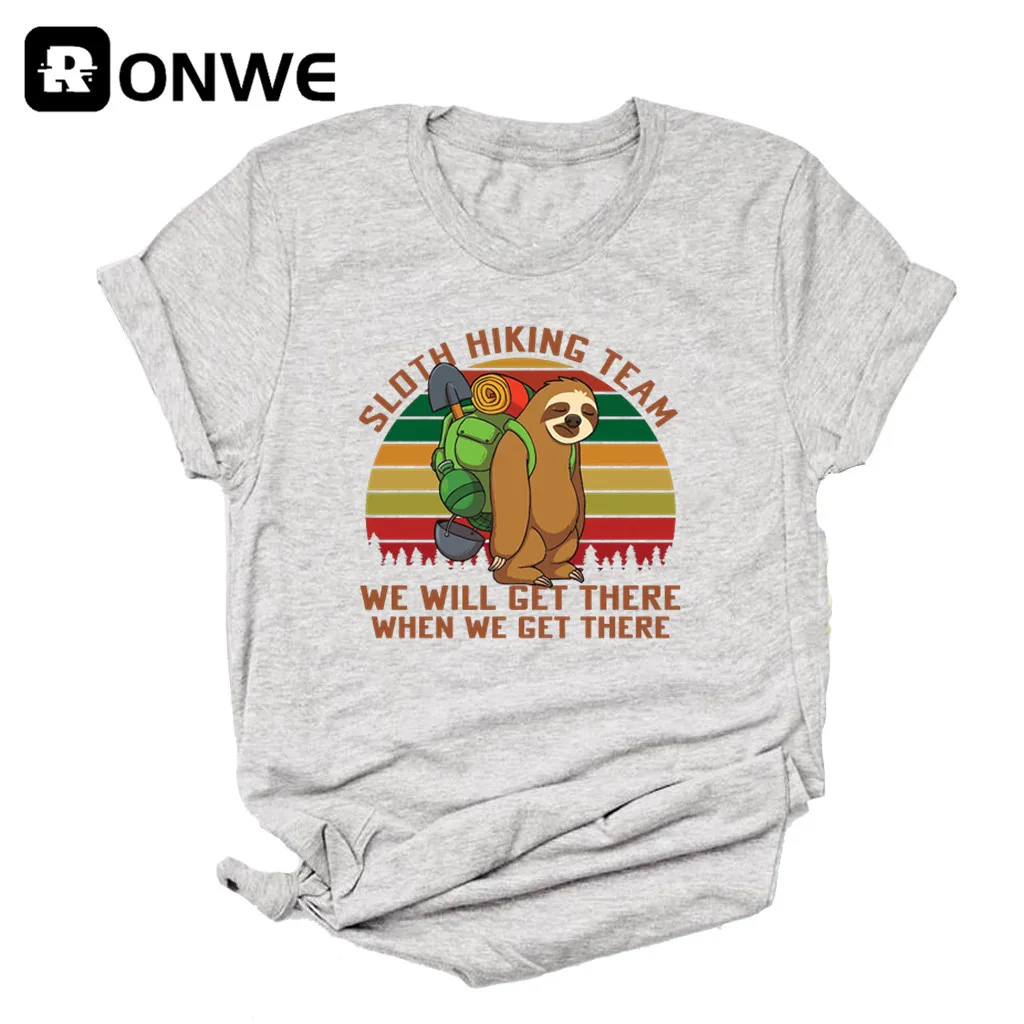 Ленивец походная команда мы приедем туда когда дойдем женские футболки