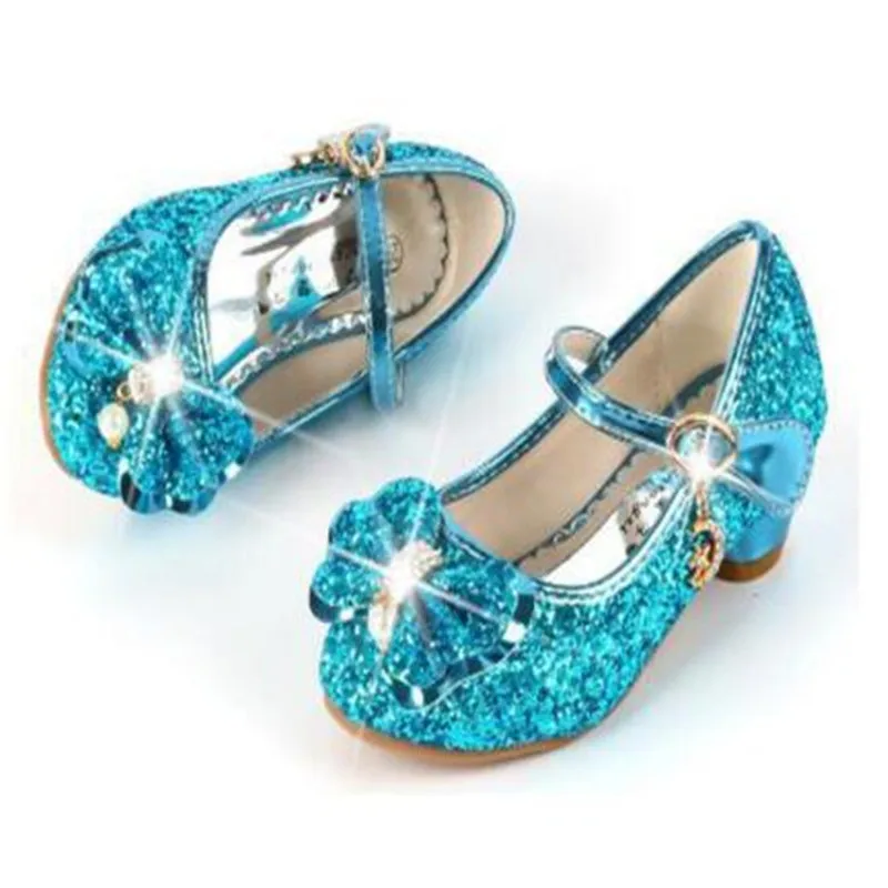 

Spring Children Shoes Girls High Heel Princess Dance Sandals Kids Shoes Glitter Leather Fashion Girls Party Dress Wedding Shoes