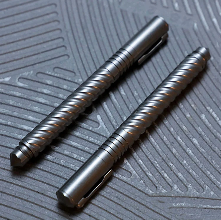 Тактическая ручка из титанового сплава 2 в 1 сменная шариковая и перьевая