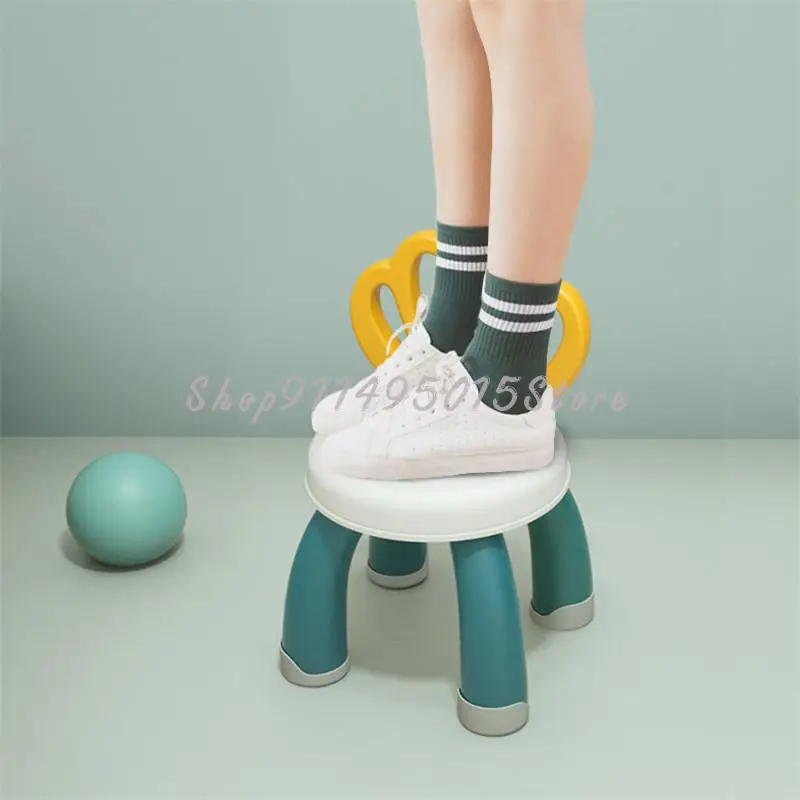 Children's Stool Backrest Home Baby Chair Thickened Cartoon Small Bench Cute Non-slip Seat | Мебель