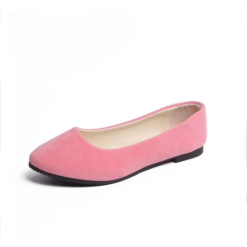 

Women's Shoes Korean Version Of the spring And autumn New fashion Pointed Flat Shoes suede peas Shoes for Women