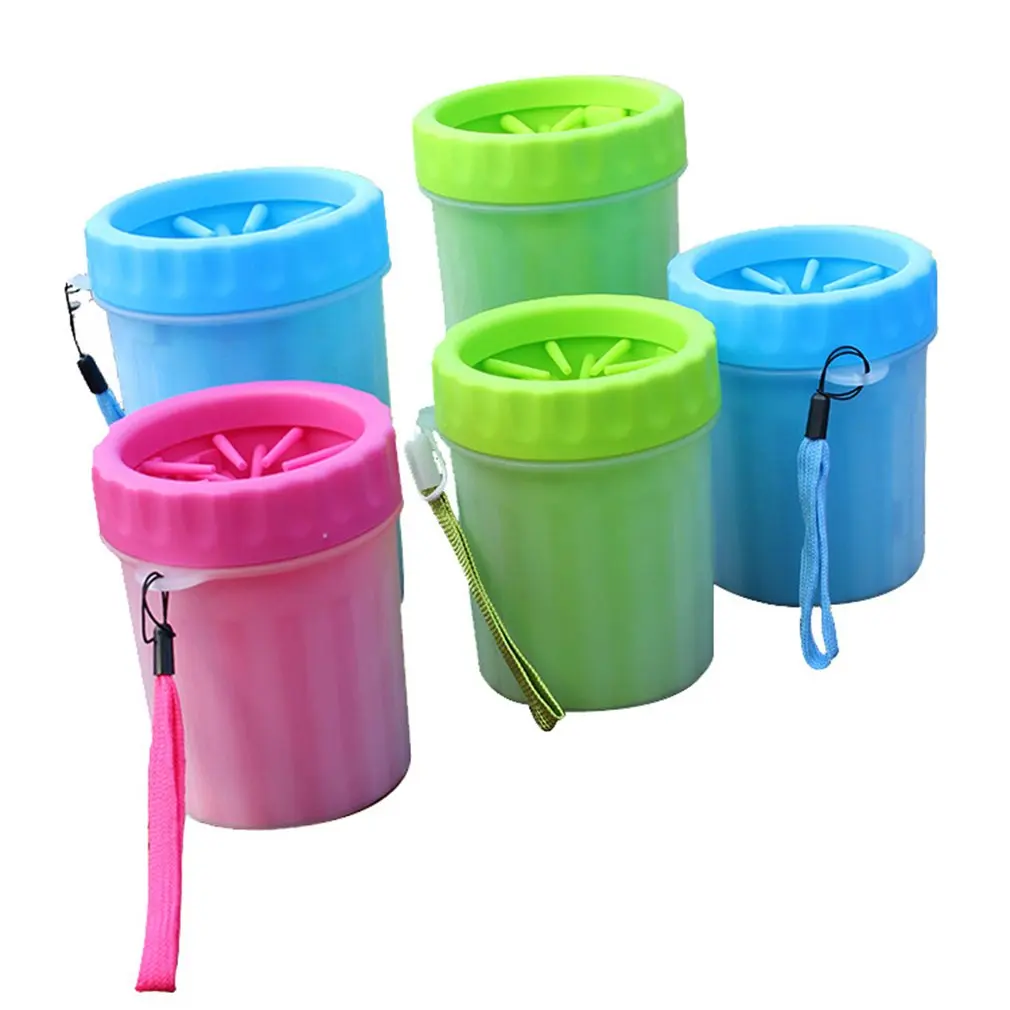 Automatic Portable Pet Foot Washer Cup Soft Silicone Bristles Pet Clean Brush Cleaning Paws Muddy Feet Dog Foot Wash Tools