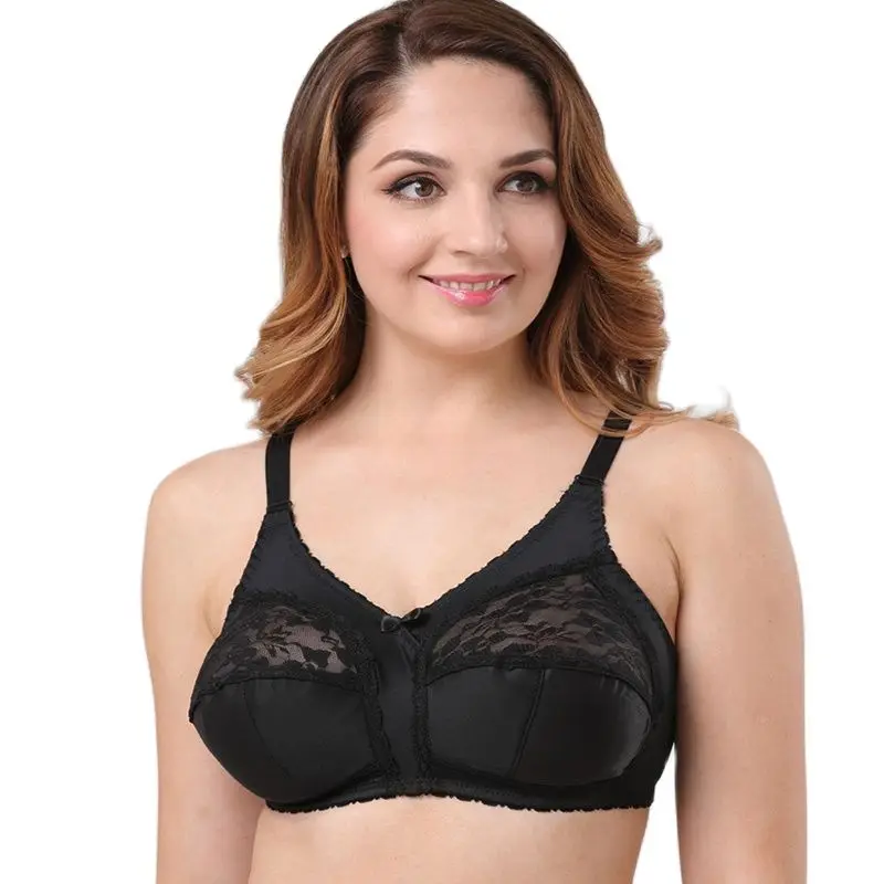 

DDD F G Cup Wire Free Bra For Women Ladies Breathable Sexy Underwear Female Fashion Push Up Comfort Wireless White Black