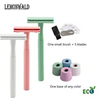 Мужская Безопасная бритва с двойным лезвием Lemonwald, качественные бритвы для влажного бритья с 5 лезвиями, лучший подарок для влюбленных