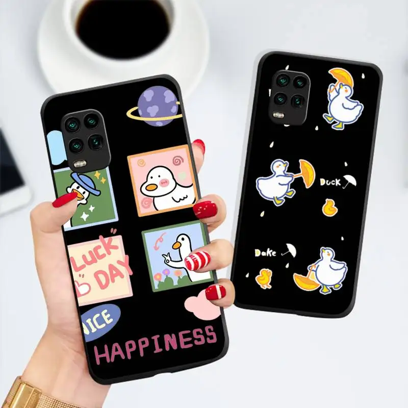 

Cartoon cute duck white creative illustration Phone Case For Xiaomi Mi 10T 11 pro Redmi Note 7 8 9 10 pro 8T 9T 9S 9A 10