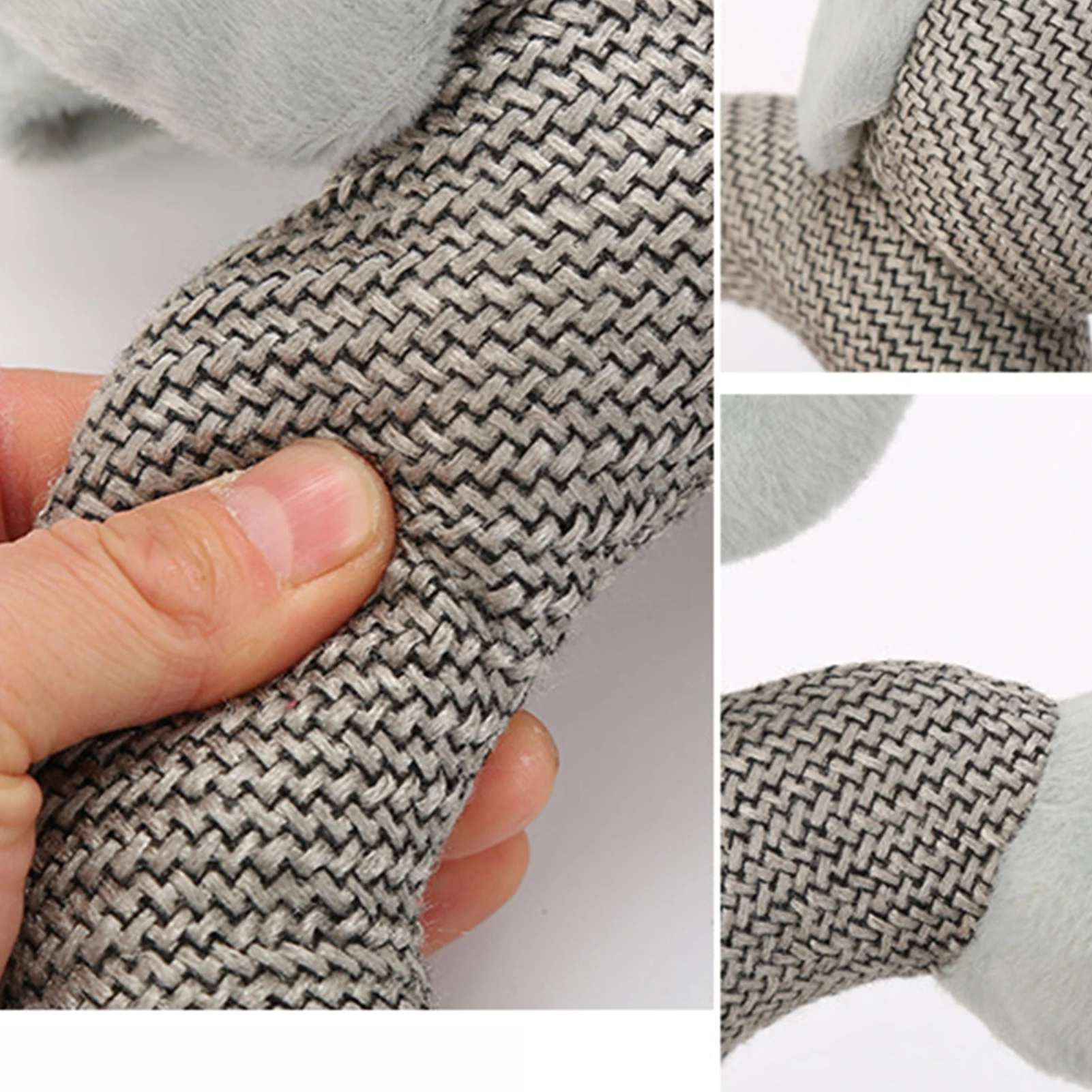 

Sturdy Squeaky Linen Plush Toys for Dogs Interactive Stuffed Dog Chew Doll Toys for Small Middle Dogs Reducing Boredom