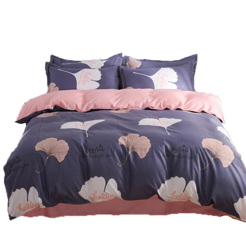 

Home Textile Aloe Cotton Four-Piece Fashion Bedding Set luxury Set Sheet Duvet Cover Pillowcase Full King Single Queen bed set