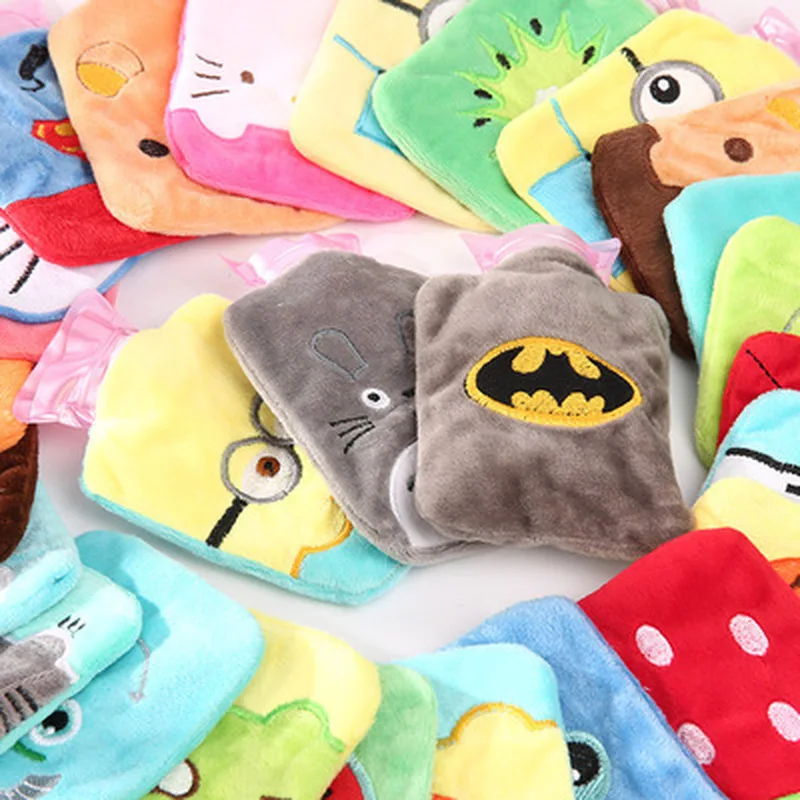 Мультяшная Теплая бутылка для горячей воды портативная плюшевая моющаяся