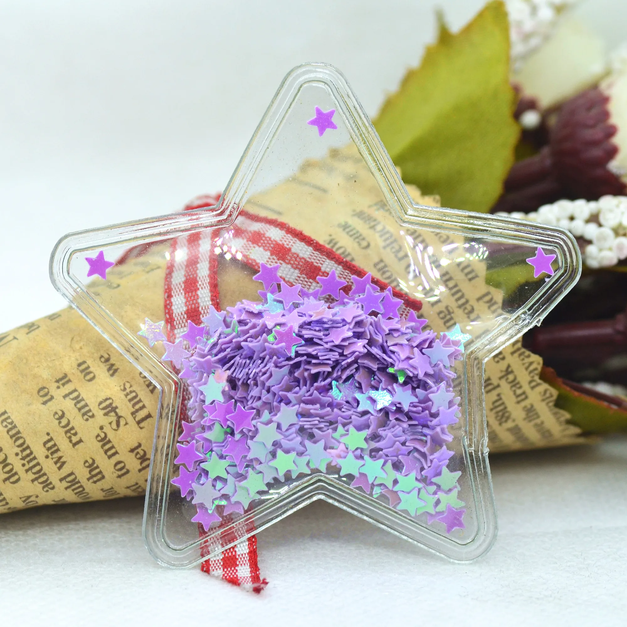 12 шт 65 мм ПВХ прозрачный надувной конфетти звезд Свадебная вечеринка для