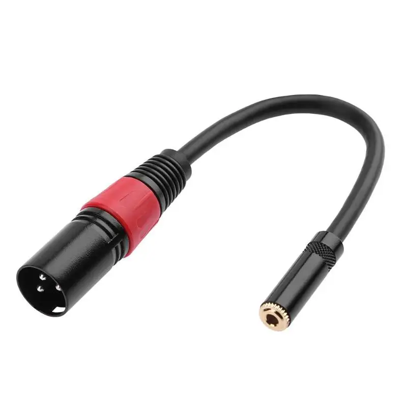 

0.2m XLR 3 Pin Male Plug to 3.5mm TRS 1/8inch Female Stereo Audio Adapter Microphone Extension Cable Wire