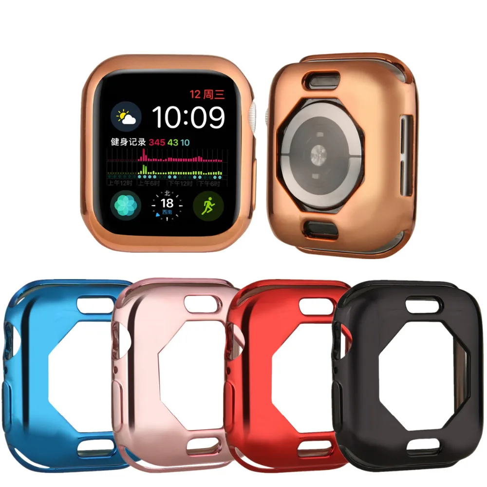 Мягкий защитный чехол из ТПУ для Apple Watch 40 мм 44 защитная рамка iWatch 4 | Наручные часы