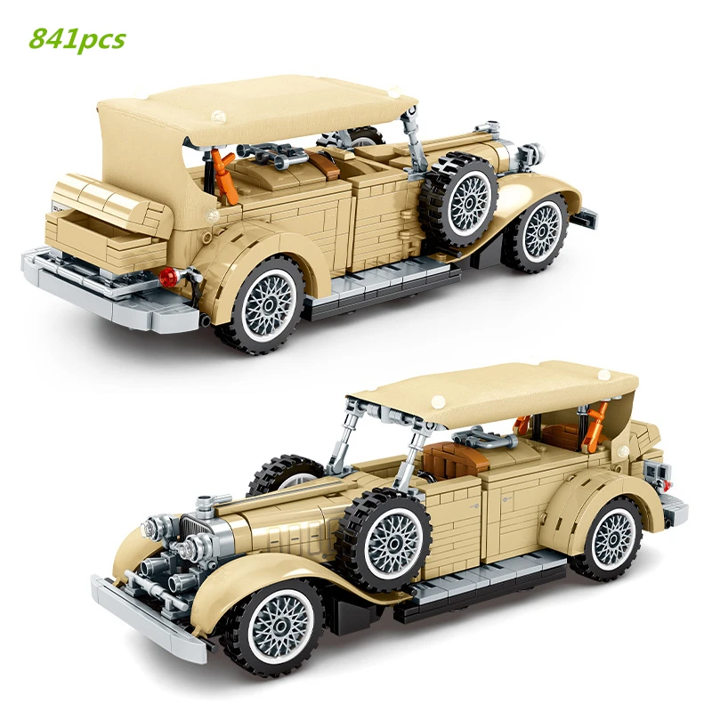 

2021 NEW City High-tech Retro Vintage Car KB-V12 Building Blocks Kit Bricks Classic Model Vehicle Kids Toys For Children Gifts