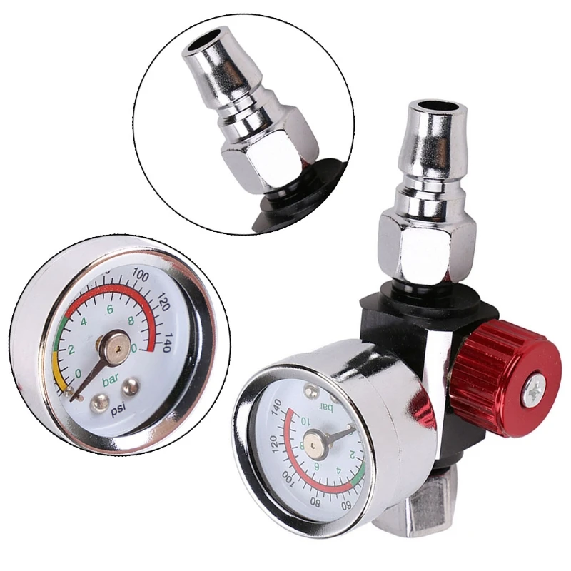 

M4YC 1/4 inches Air Pressure Regulator with Gauge 0-140PSI Air Flow Control Adjusting Valve Air Tools Use Professional Tool