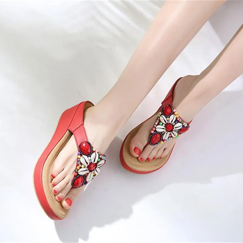 Flip Flops Wedges Sandals for Women Beach Shoes Casuales Fashion Slippers Women Summer Big Size 42 Slides Womens Shoes Slipper