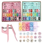 80270 комплектов пластиковых кнопок с защелками и контейнером для хранения T5T8, металлические пластиковые пуговицы из смолы для рукоделия