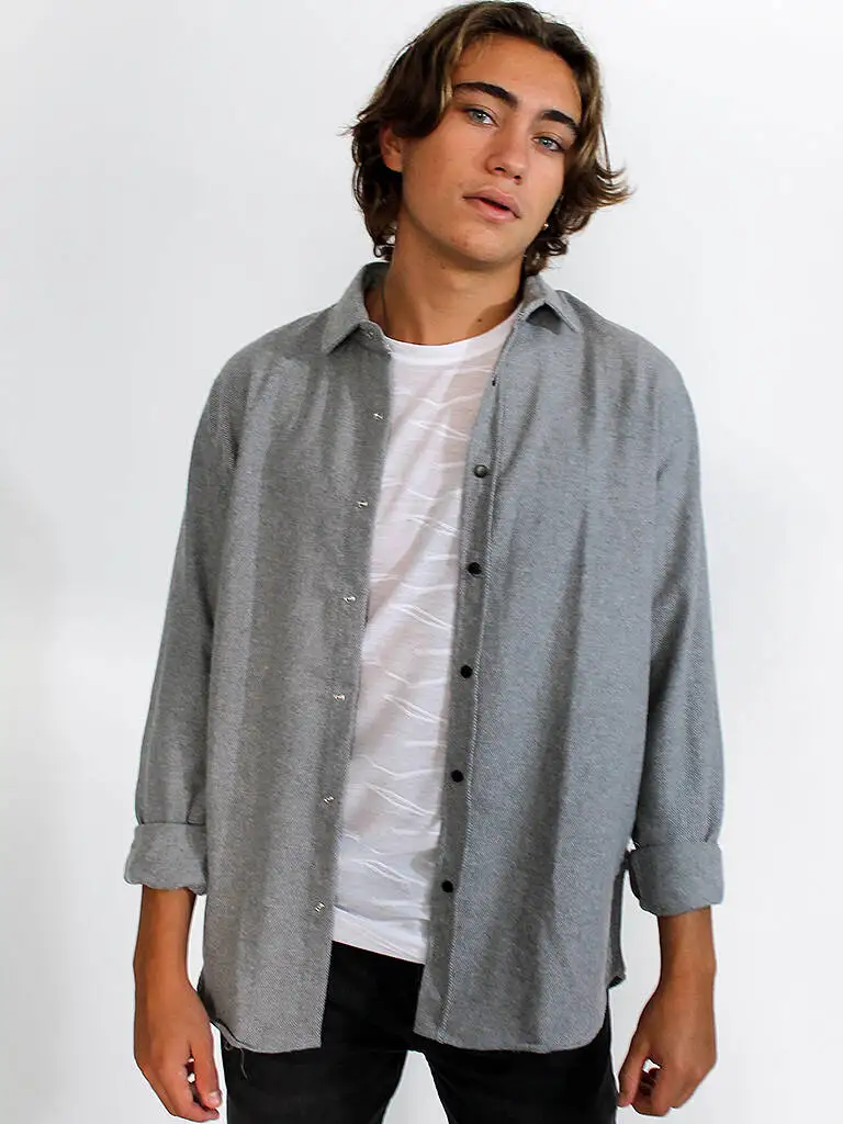 

Gray Mens Plain Shirt