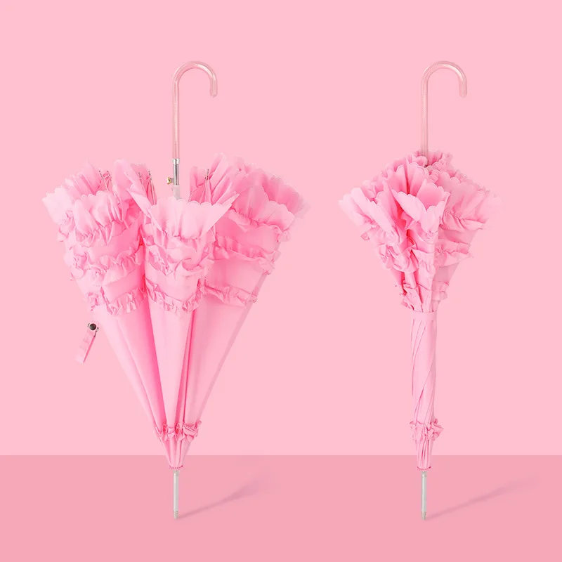 

Wedding Wedding Celebration Marry Umbrella Bridesmaid Bride Umbrella Cos Lace Princess Lace Umbrella Pink System