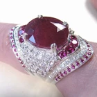 2021 Новое модное женское кольцо винтажное инкрустированное большое красное кольцо с кристаллами для женщин обручальное кольцо подарочная бижутерия