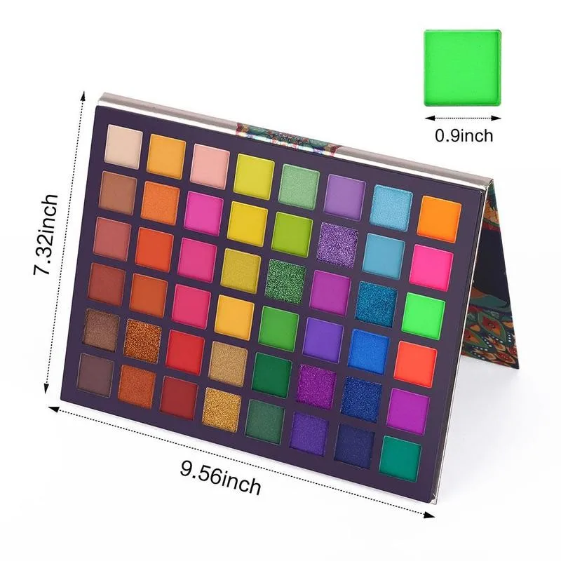 

Exotic Flavors 48 Color Eyeshadow Palette Glitter Shimmer Green Matte Shadow Cosmetics Metallic Eye Eye Makeup Palette Neon L1U4