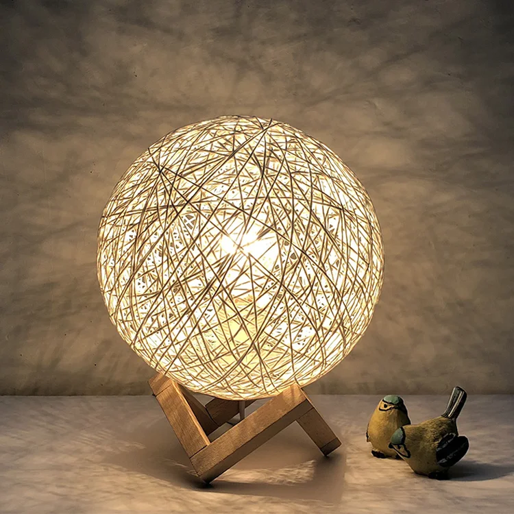 

Sepak takraw lamp girl bedroom bedside table lamp moon starry sky projection night light romantic dream modern table lamp