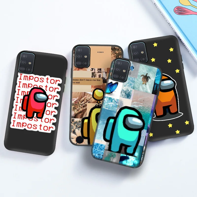 

Among us Cartoon Soft Case For Samsung M51 M31 Note 20 10 Pro 9 8 M31S M30s M30 M20 M10 M01 Core Case Silicone Painted TPU Cover