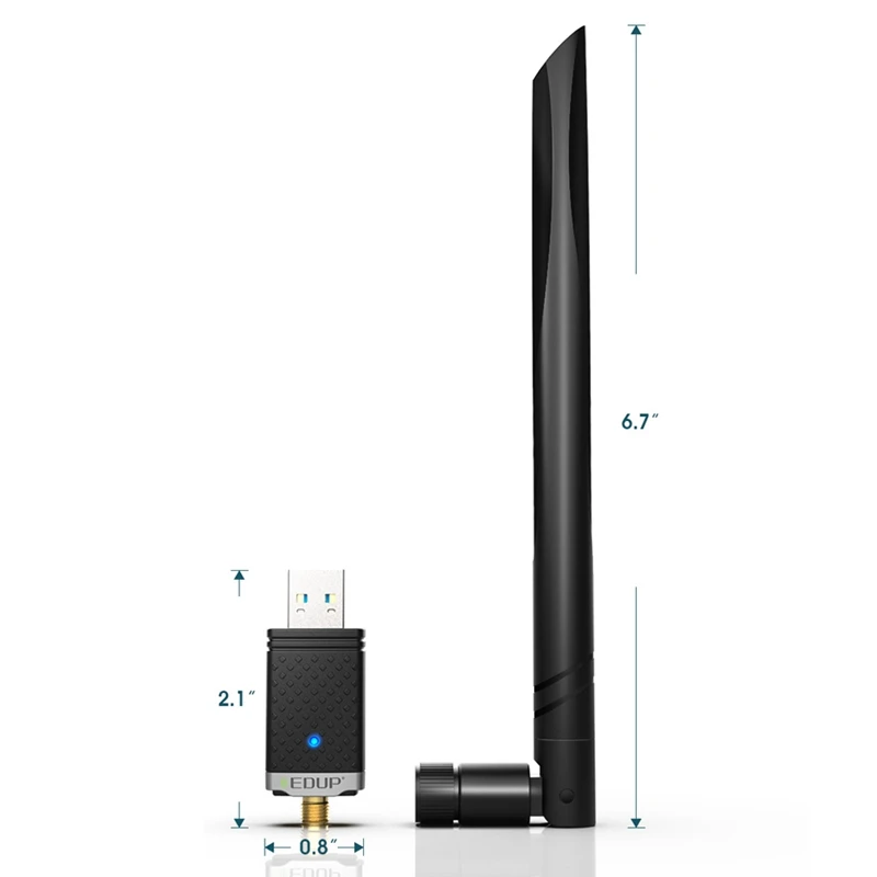 EDUP 1300 Мбит/с RTL8812BU 2 4 ГГц/Wi Fi 5 ГГц Dual Band Беспроводной USB адаптер Wi с 5DBi сильный