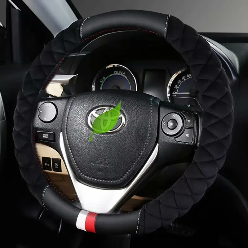 Плюшевый теплый автомобильный чехол на руль для Toyota Auris Avalon Aygo Vios Vitz Yaris Mark X Hilux Avanza Noah Prius Rush Wish rav4