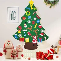 2021 baby montessori toy diy felt christmas tree toddlers busy board xmas tree gift for boy girl door wall ornament decorations
