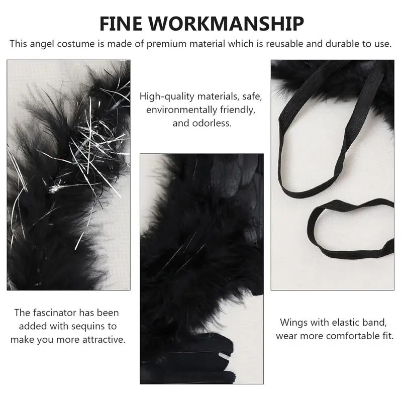 

Halloween Role-playing Props Costume Safe Creative Angel Wing Angel Halo Masquerade Costume for Girls Boys