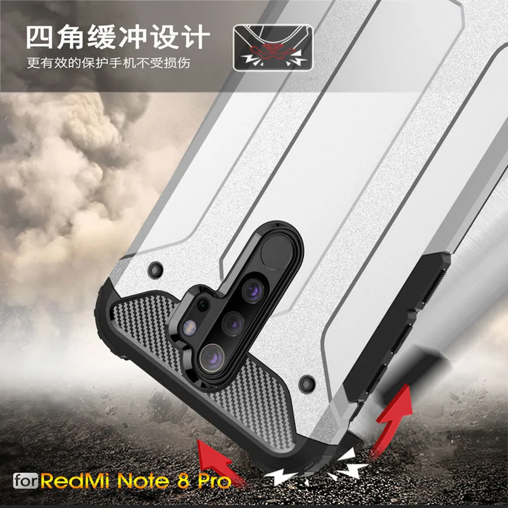 Гибридный защитный чехол для Xiao mi Red mi Note 8 Pro, чехол для телефона Xio mi Xao mi Red mi Note8 7 6 Pro 8Pro Note8Pro, противоударный чехол s