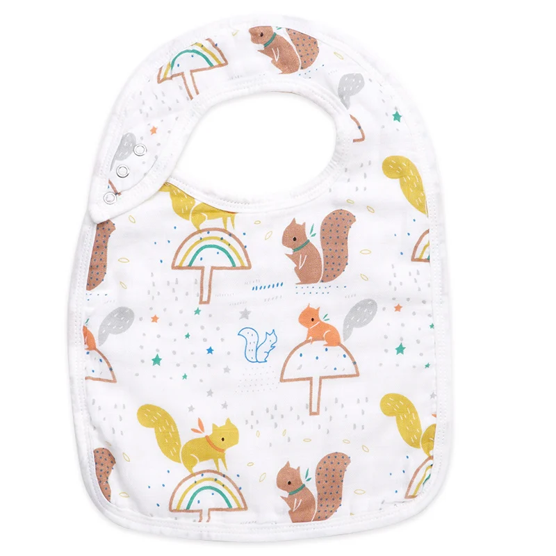 squirrel Muslinlife детские нагрудники Новинка бамбуковый хлопок высокого качества Babadores Para Bebe слюнявчик для младенца полотенце для мальчиков и девочек - Цвет: squirrel