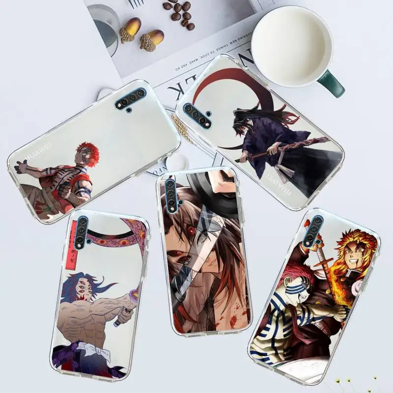 

Demon Slayer Akaza anime Phone Case Transparent for Huawei honor P mate 40 20 30 10 50 i 9 x mate pro lite 8a