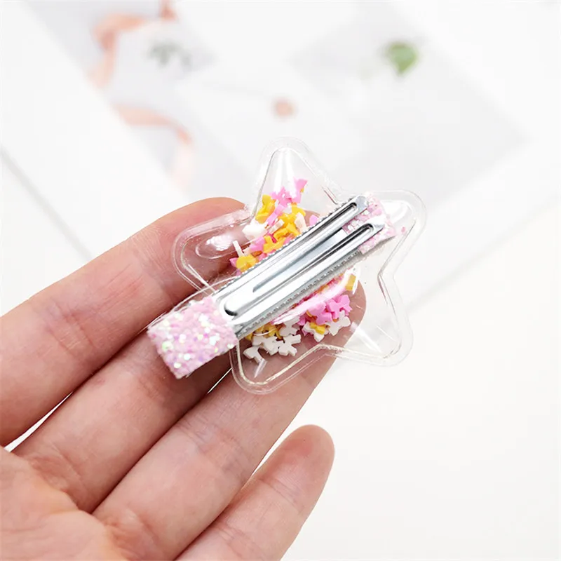 M MISM 1 шт. заколки для волос с блестками и звездами безопасные детские Детские