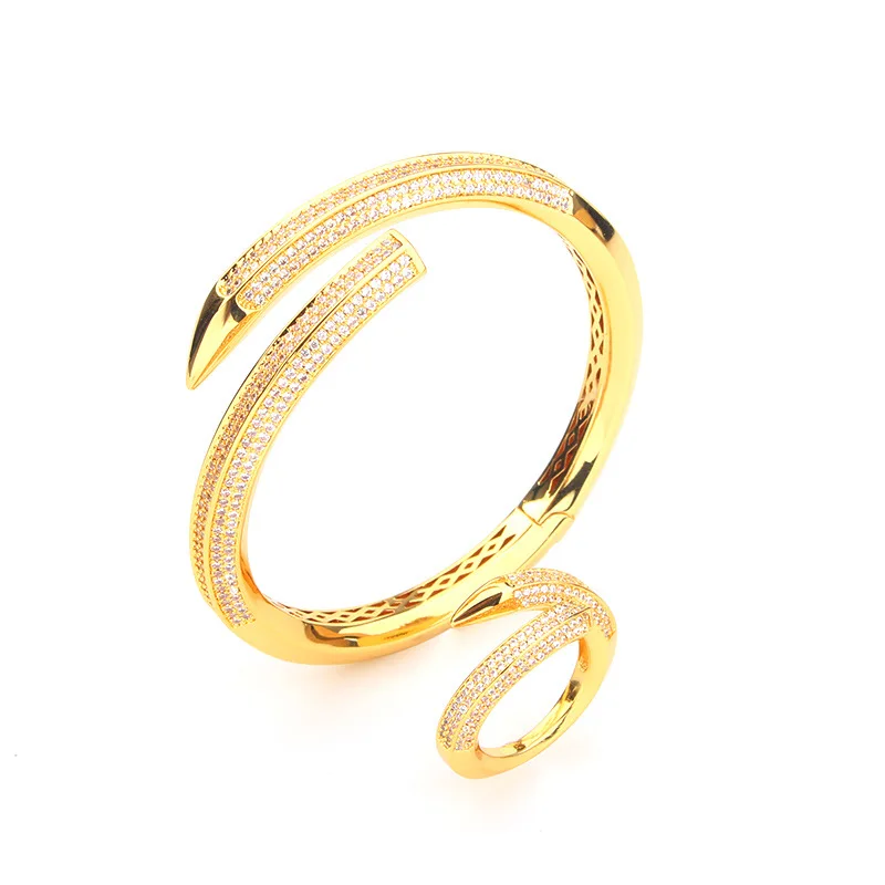 

MIQIAO 14k золотая ручка для ногтей роскошный винтажный браслет в стиле бохо из циркония браслеты кольца для женщин парные свадебные подарки дл...