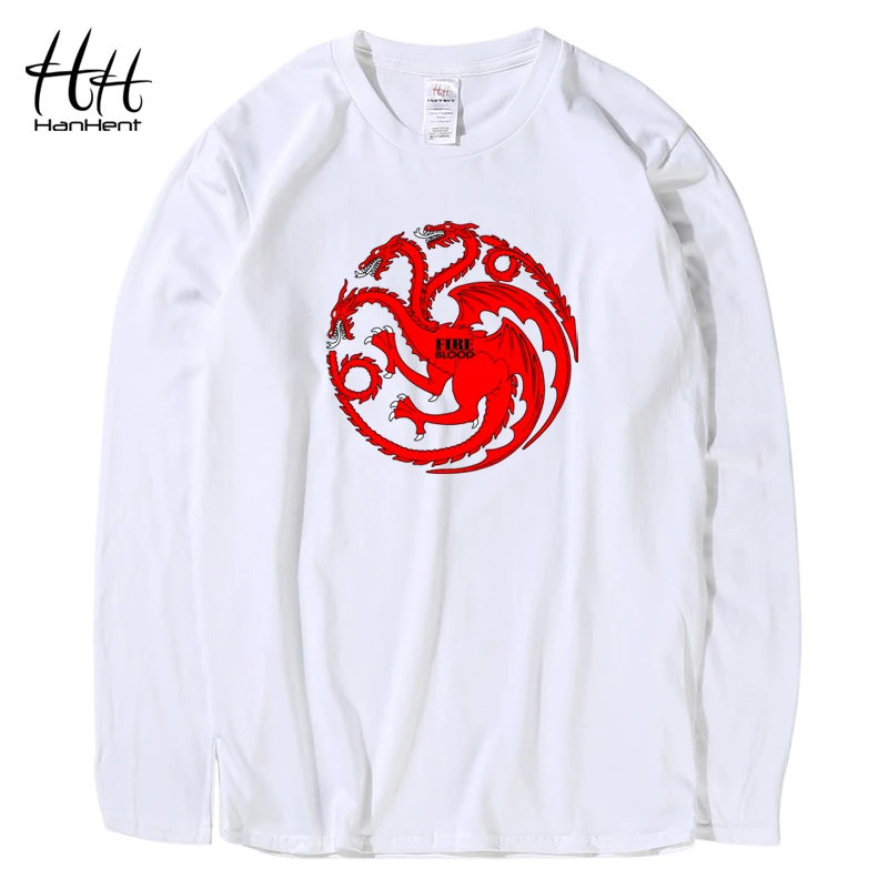 HanHent targaryen футболка с драконом Мужская 3d хлопковая Повседневная Летняя