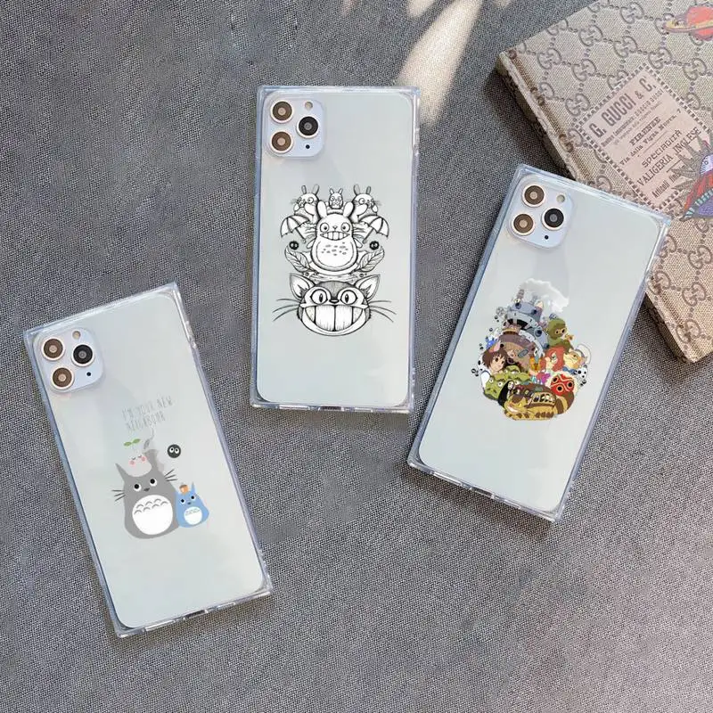 

Spirited Away Miyazaki Hayao Phone Case Transparent for iPhone 7 8 11 12 se 2020 mini pro X XS XR MAX Plus