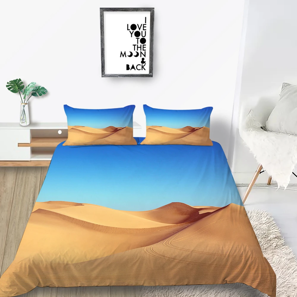 

Набор постельного белья Desert Queen Size, Простой Модный 3D пододеяльник, Комплект постельного белья с уникальным дизайном